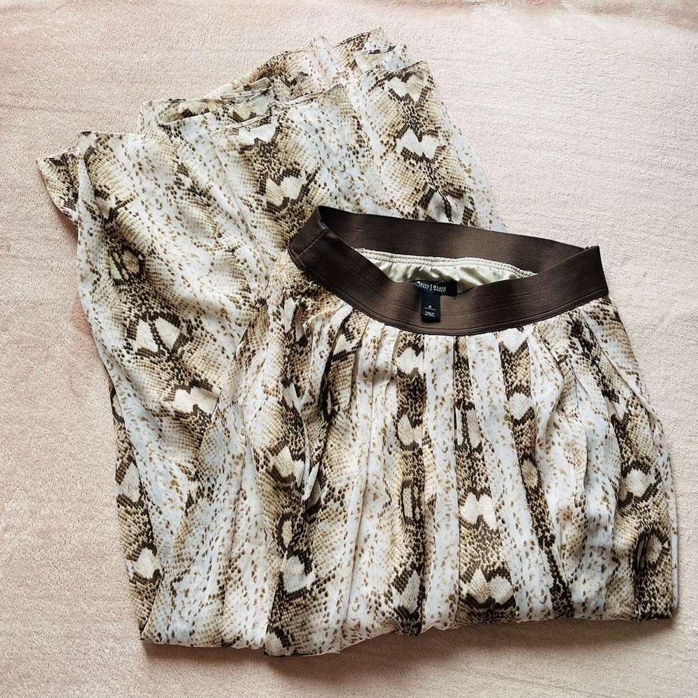 White House Black Market Snake Print Maxi Skirt - Picture 1 of 6